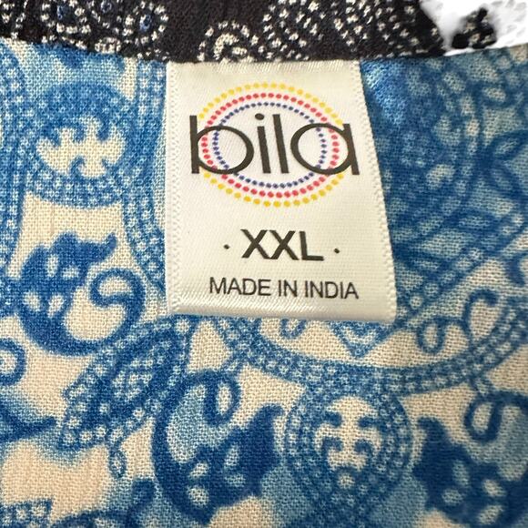 BILA Americana Bandana Print Handkerchief Hem V-Neck Boho Maxi Dress Size (XXL) - Picture 13 of 15